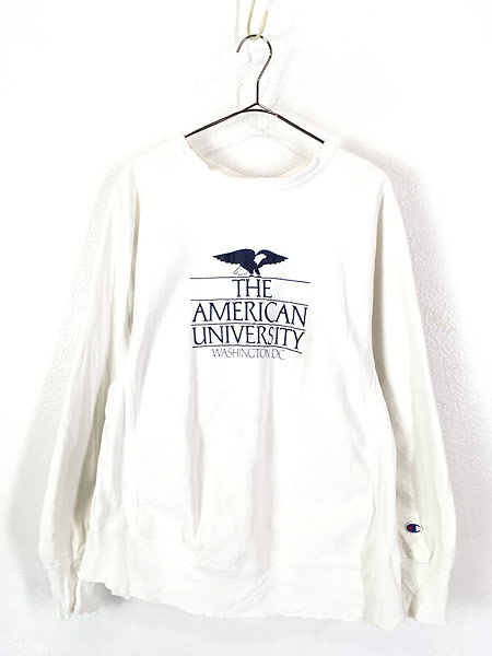 正規激安 古着 80s Usa製 Champion Reverse Weave American University カレッジ リバース スウェット 白 L 古着 日本全国送料無料 Www Centrodeladultomayor Com Uy