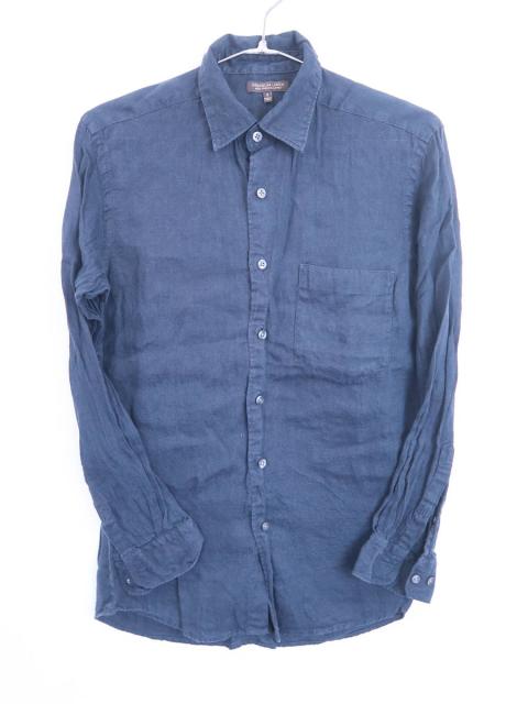 Uniqlo ユニクロ ベーシックリネンシャツ 長袖 紺 メンズ Sの通販はau