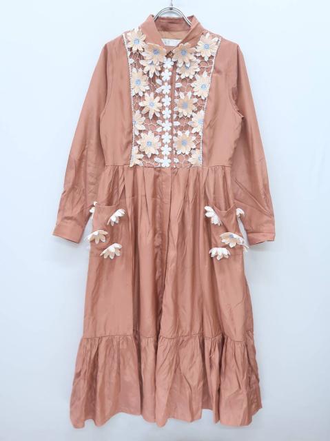 クリアランスバーゲン 期間限定開催 Chesty チェスティ フラワーレースシャツワンピース 長袖 茶 レディース 新品 0 委託倉庫から出荷 送料込 Www Endocenter Com Ua