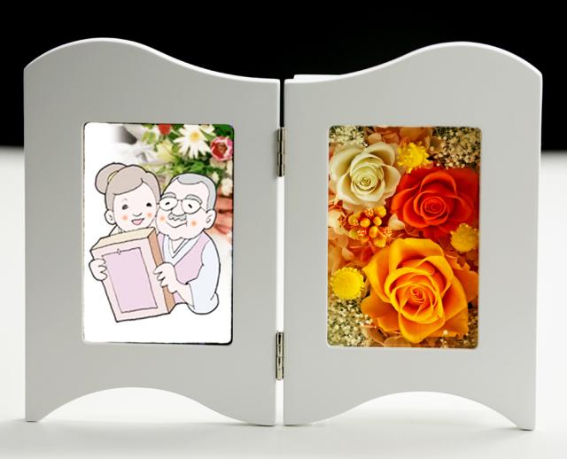 21福袋 仏花 新盆 お供え花フォトフレーム お供え花 プリザーブドフラワー 写真立て プリザーブドフラワー お悔やみ 新盆 初盆 お彼岸 法要 50 Off Elskaveda Com