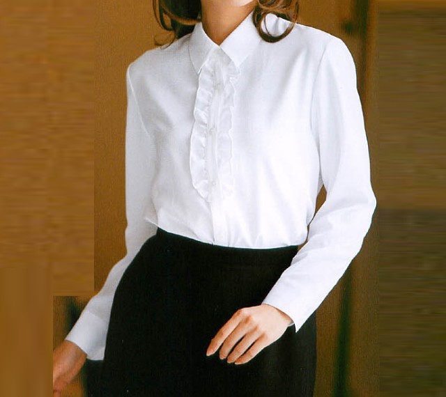 正規保証 事務服 アンジョア事務服の通販はau PAY マーケット - ミチオショップ|商品ロットナンバー:185636662 制服 en joie長袖ブラウス 0107017号・19号 即納日本製