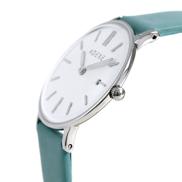 がつきまし アデクス 2043A-02 革ベルト 時計の通販はau PAY マーケット - 腕時計のななぷれ｜商品ロットナンバー：296912137 ADEXE プチ 33mm ユニセックス デイト 腕時計 ▫トやバッグ