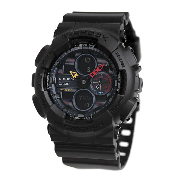 【あす着】G-SHOCK ブラックネオン メンズ 腕時計 GA-140BMC-1ADR カシオ Gショック オールブラック×マルチカラー 黒の