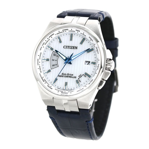 大特価新品 シチズン CITIZEN エコドライブ電波 メンズ 腕時計 日本製 CB0160-18A ホワイト×ブルー 革ベルトの通販はau PAY マーケット - 腕時計のななぷれ｜商品ロットナンバー：357080847 超特価