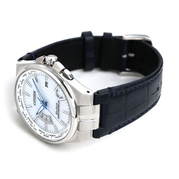 大特価新品 シチズン CITIZEN エコドライブ電波 メンズ 腕時計 日本製 CB0160-18A ホワイト×ブルー 革ベルトの通販はau PAY マーケット - 腕時計のななぷれ｜商品ロットナンバー：357080847 超特価