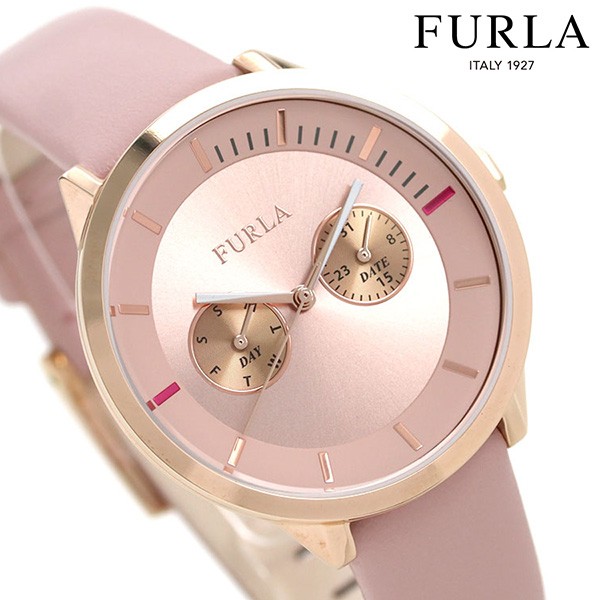 ★大人気商品★ メトロポリス 4251102546 【あす着】【ショッパー付き♪】フルラ 38mm 腕時計 革ベルト 時計 レディース ピンク FURLA-腕時計レディース