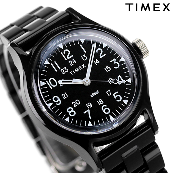 正規取扱店 タイメックス クラシック タイルコレクション オリジナルキャンパー 35mm ユニセックス 腕時計 Tw2v Timex オールブラック 超目玉 Majconsults Com