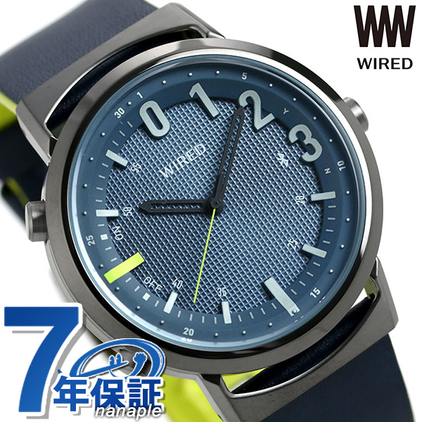 即納 大特価 セイコー Bluetooth ワイアード Seiko 革ベルト ネットau Ww ツーダブ Bluetooth メンズ レディース 腕時計 Agab408 Seiko Wired Type 02 ネイビー 革ベルト 濱中伊三郎商店 85a2ec Acquamarao Com Br