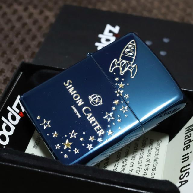 魅了 Simon Carter ジッポライター 青色 ロケット サイモンカーター オイルライター おしゃれ プレゼント 人気 ブランド Zippo Zippo クリ 大注目 Olsonesq Com