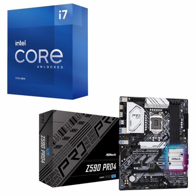 品質が完璧 Asrock Box 11700k I7 Core Intel パーツセット Z590 セット Pro4 4710483933899