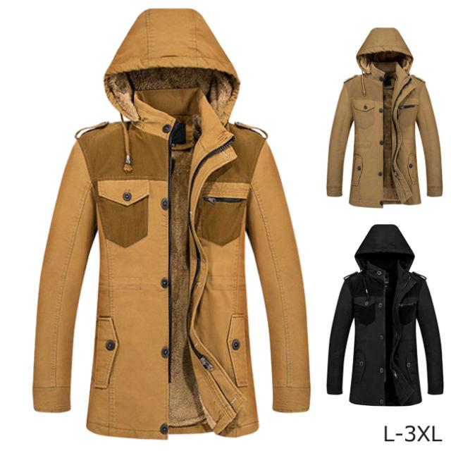 ミリタリージャケット メンズ ボアジャケット 中綿コート アウター 裏起毛 暖かい 大きいサイズ 防寒 暖か 秋冬新作
