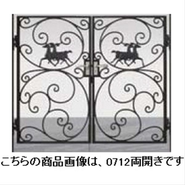 最安値挑戦 リクシル 新日軽 ディズニー門扉 角門柱式 プリンセスa型 馬 0812 両開き ブラック 最先端 Olsonesq Com
