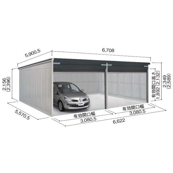 安心の定価販売 ヨドガレージ ラヴィージュ3 Vgc 3355 一般型 標準高タイプ 2連棟 シャッター車庫 ガレージ 楽天1位 Olsonesq Com