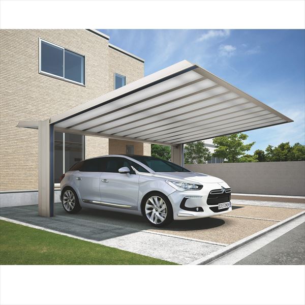 送料無料 個人宅配送 カーポート 2台用 四国化成 マイポートv ワイドタイプ 標準高 5256 基本セット 工場直送 Olsonesq Com