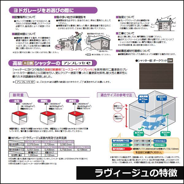 受注生産品 ヨドガレージ ラヴィージュ3 2連棟型 VGC-3055H 一般型 背高Hタイプ 『ガレージ 車庫 シャッター』 - 1