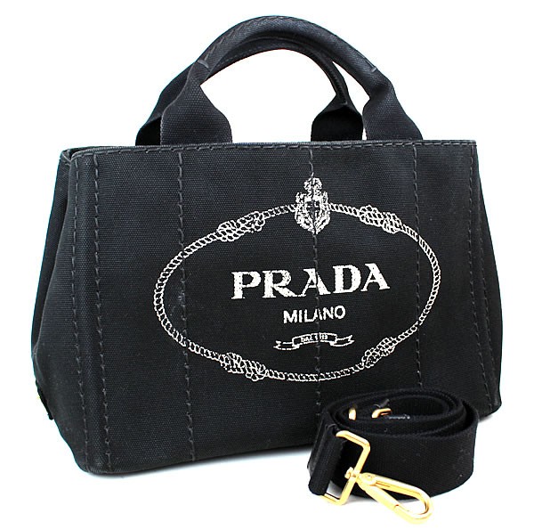 プラダ トートバッグ ショルダーバッグ ブラック Prada カナパ B2439g