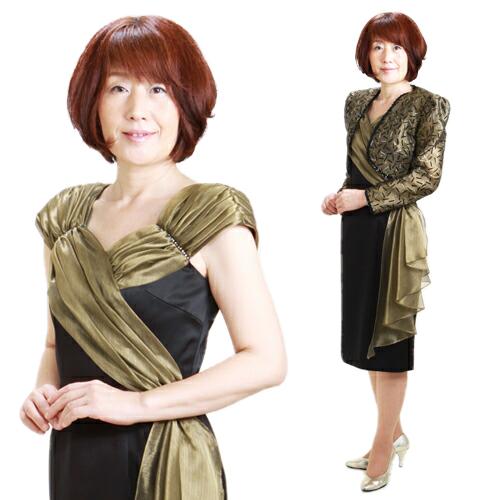 限定製作 フォーマルドレス レンタル 結婚式 9号 ゴールド 黒 ワンピース Og 17 レディースドレス 50代 60代 感謝価格 Farmerscentre Com Ng