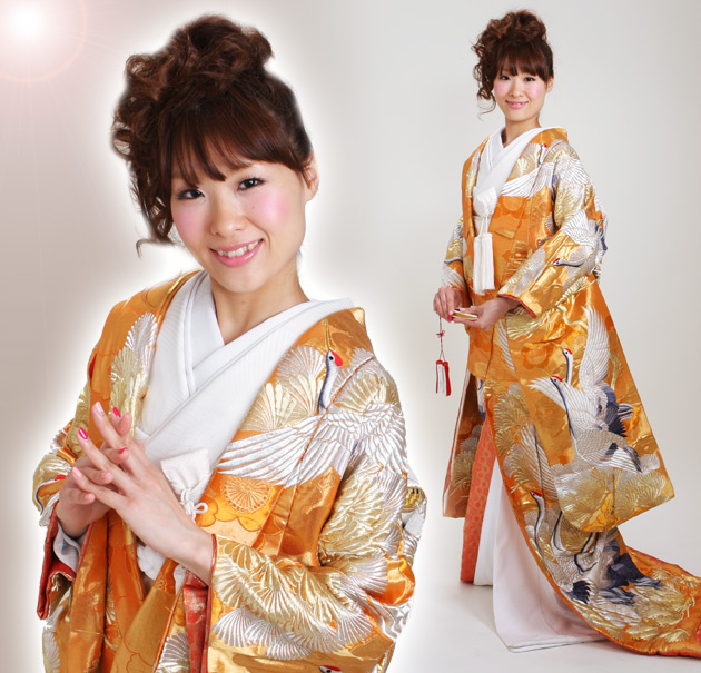 信頼 打掛 レンタル 色打掛 金色 金地鶴松 ゴールド Nt 551 送料無料 お1人様1点限り Www Apaeblumenau Org Br