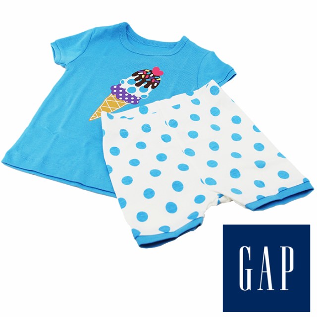 Baby Gap ベビーギャップ Tシャツ パンツセット ホワイト ブルー 80cm