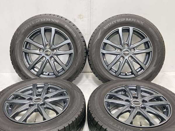 【中古】ダンロップ ウィンターマックス WM02 195/65R15 LEBEN 15インチ 114.3-5穴 4本 中古タイヤ・スタッドレスタイヤ