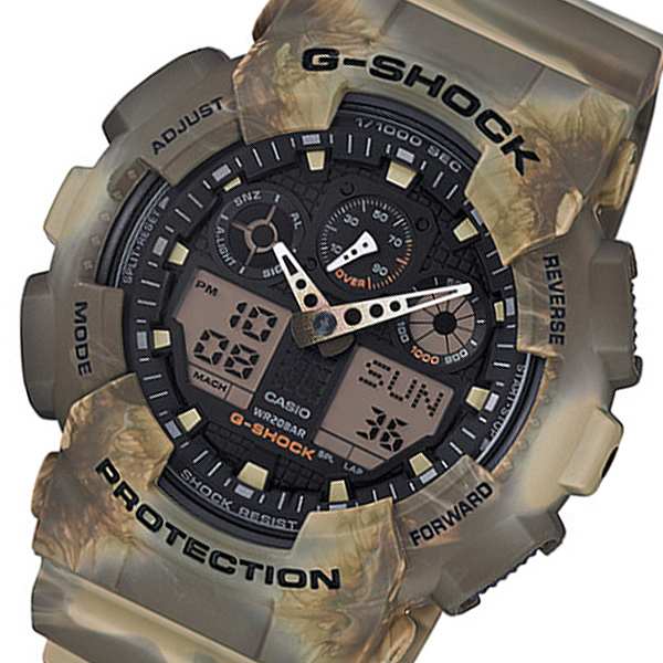 人気の 腕時計 メンズ カシオ Gショック アナデジ クオーツ GA-100MM-5A ブラック/ブラウン ブラック, くすりの福太郎 c2fe3741