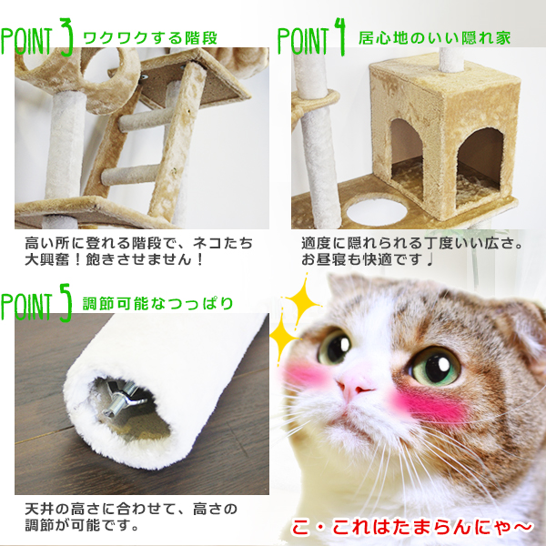 期間限定 30 Off キャットタワー 全高240 260cm つっぱり 据え置き ねこタワー キャットランド アスレチック 爪とぎキャット Finalsale対象商品30 Off Centrodeladultomayor Com Uy