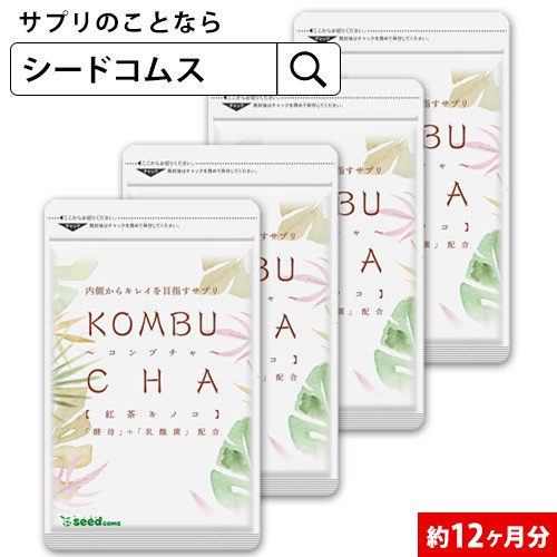 【クーポン配布中】コンブチャ約12ヵ月分 サプリ サプリメント 紅茶キノコ 乳酸菌 酵素 酵母 ダイエット 健康食品