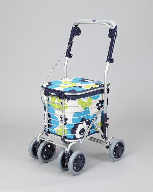 絶対一番安い 送料無料ユーバ産業スワレル As 0275 花柄ブルー 敬老の日 お買いものカート プレゼント ギフト おしゃれ ショッピングカート 返品送料無料 Radiobjfm Com Br