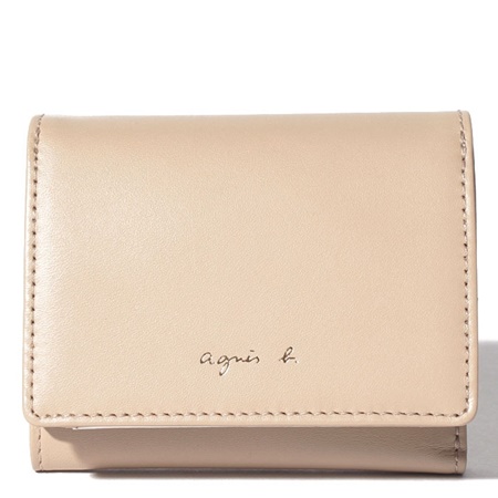大特価アウトレット アニエスべー 折財布 ミニウォレット ベージュ Agnes B 値引 Starliv In