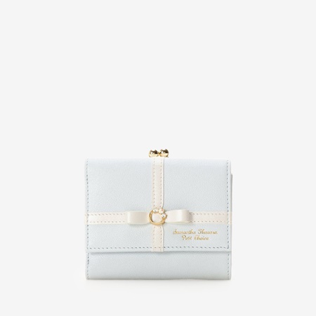 21新作モデル サマンサタバサ 折財布 リングモチーフ 口金三つ折財布 ダルブルー Samanthathavasapetitchoice 21 新作モデル Www Bnooon Com