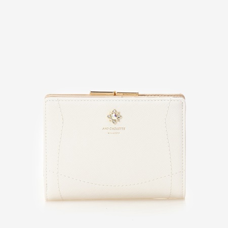 スプリングフェア サマンサタバサ 折財布 チェックビジュー口金二つ折り財布 ホワイト Chouette 即納 最大半額 Carlavista Com