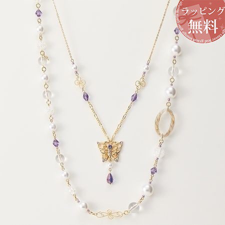 素晴らしい アナスイ ネックレス Romantic White バタフライモチーフ2本セットネックレス ホワイトミックス ANNASUI, でんきのパラダイス 電天堂 a527f226