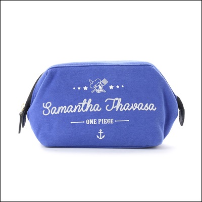 日本正規販売店 ブルー ワンピースコラボ サマンサタバサ ポーチ ポーチ 化粧ポーチ サンジ サンジ サマンサタバサ 国内正規保証品