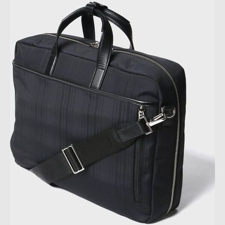 クーポン配布中 交換無料 ポールスミス バッグ ビジネスバッグ メンズ チェックジャカード 3way ブリーフケース ブラック Paul Smith Sale 送料無料