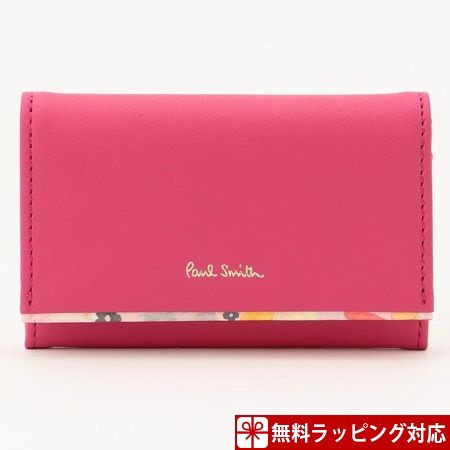 ポールスミス カードケース レディース 名刺入れ 新品 ペタルプリントトリム ピンク Paul Smith