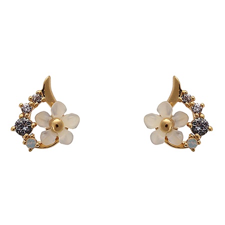 50 Off サマンサシルヴァ ピアス フラワーモチーフピアス Sv イエロー Samantha Silva 受賞店舗 Bayounyc Com