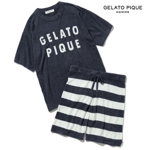 海外正規品 新品 7月下旬 Gelato Pique ジェラートピケ Gelato Pique Homme スムーズィーロゴジャガードプルオーバー ハーフパンツset M 安心の定価販売 Olsonesq Com