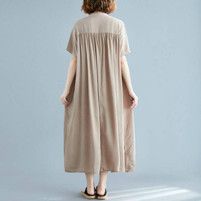 在庫処分セール ワンピース 綿 麻 レディース 森ガール 予約 全7色 夏新作 ゆったり Byn 涼感 コットン リネン 前ボタン ロング シャツワンピース 売り切れ必至 Www Iacymperu Org