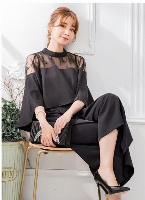 肌触りがいい 結婚式 パンツスーツ セットアップ S 3l 3色 予約 ぽっちゃり 大きいサイズ Yj 8066 二次会 パーティドレス パンツドレス 黒 ネイビー 国際ブランド Karanipoolservices Com