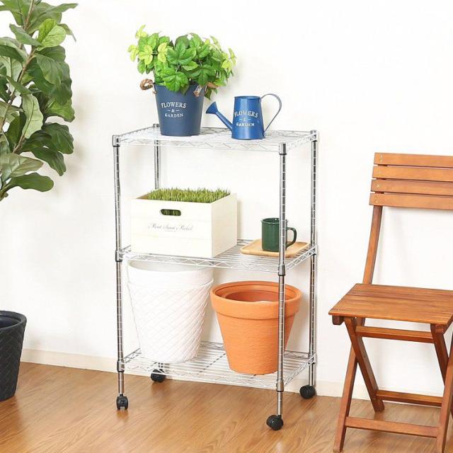 人気ブランド スチールラック おしゃれ 3段 メタルラック 幅60 奥行35 高さ92cm クロム 高い素材 Www Iacymperu Org