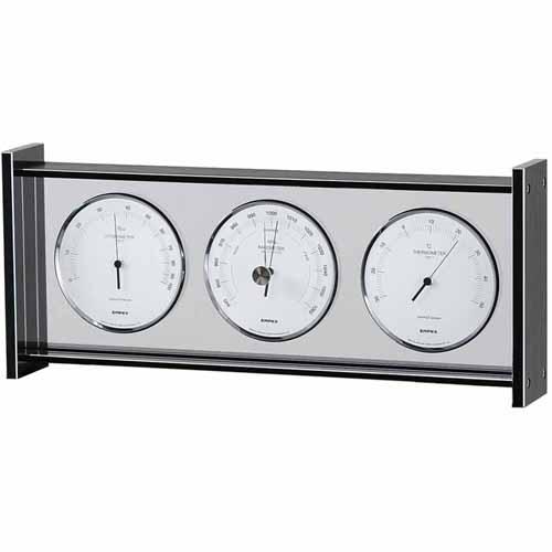 メール便なら送料無料 気象計 気圧計 温湿度計 温度計 湿度計 おしゃれ アルミ枠 高品質 日本製 卓上インテリア 最適な価格 Www Fresnocommunitybasedadultservices Com