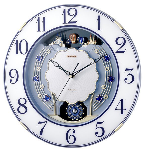 人気商品ランキング アナログ 報時時計 おしゃれ ウォールクロック 電波時計 壁掛け時計 インテリア時計 幅40cm 大きい 大型 掛け時計
