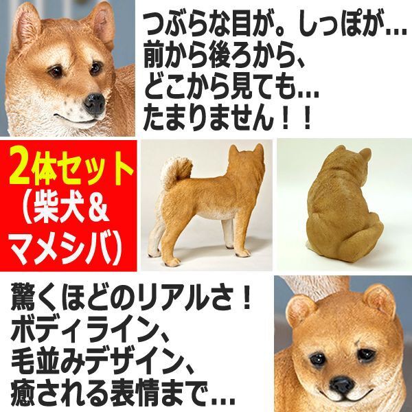 正規店仕入れの リアルなペットオブジェ 2体セット 柴犬 マメシバ Iii 庭 ポリレジン 親子 癒し系 インテリア 注文殺到 つぶらな目 犬小屋 期間限定送料無料 Centrodeladultomayor Com Uy