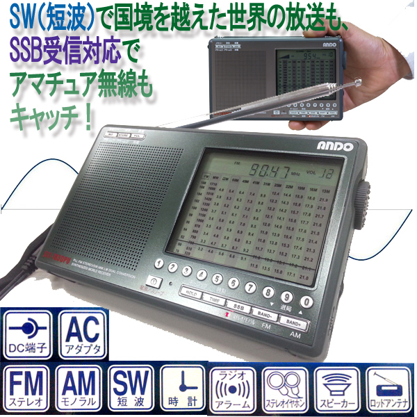 アンドーインターナショナル S11-783DPU BCLラジオ DE-1103