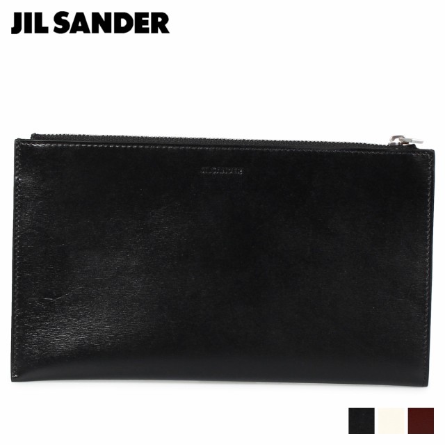 激安/新作 長財布-ジルサンダー JIL SANDER 財布 長財布 メンズ FOLDED ZIP WALLET MD ブラック ホワイト