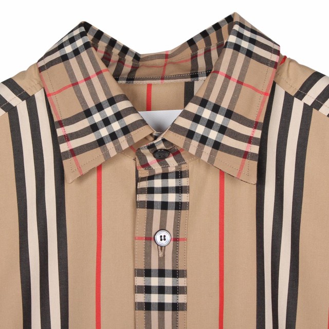 バーバリー Burberry シャツ 長袖 オックスフォードシャツ メンズ ベージュ 高額売筋 チェック ストライプ Shirts