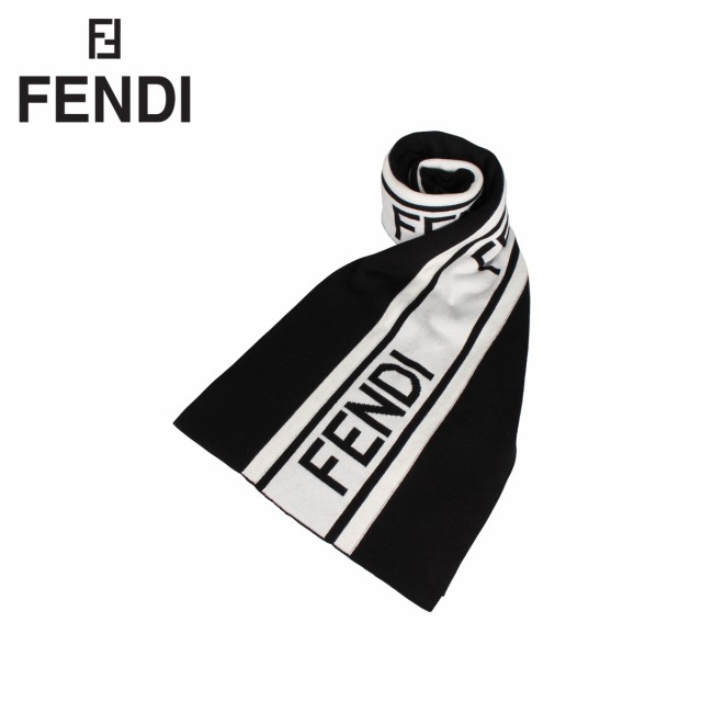 楽天ランキング1位 フェンディ Fendi マフラー スカーフ メンズ レディース イタリア製 ウール Muffler ブラック 黒 Fxs124achr