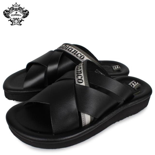 超特価セール オロビアンコ Orobianco サンダル スライドサンダル メンズ クロスベルト Kuramae ブラック 黒 超目玉 Iacymperu Org