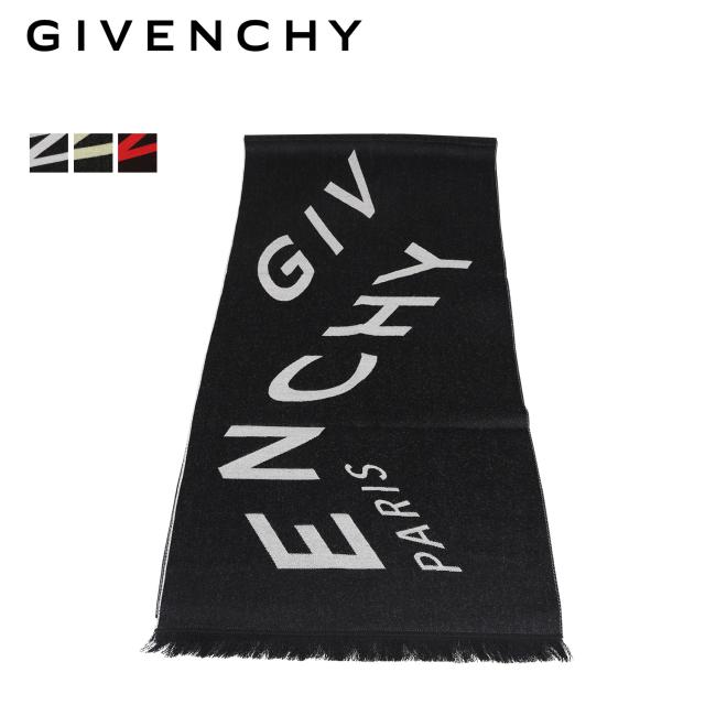 注目ブランド ジバンシィ Givenchy マフラー メンズ レディース ブラック ホワイト レッド イエロー 黒 白 Gv4518 J41 最先端 Paradisiahotel Bj