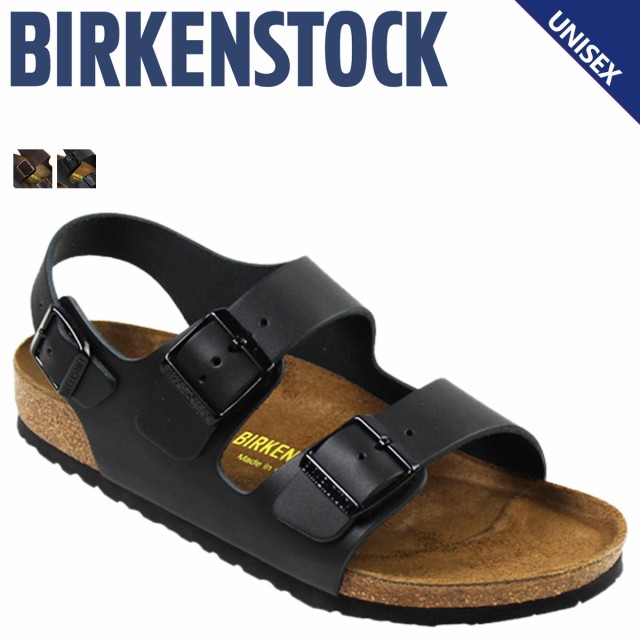 ビルケンシュトック Birkenstock ミラノ サンダル メンズ Milano ビルケン レザー 普通幅 細幅 ブラック ダ